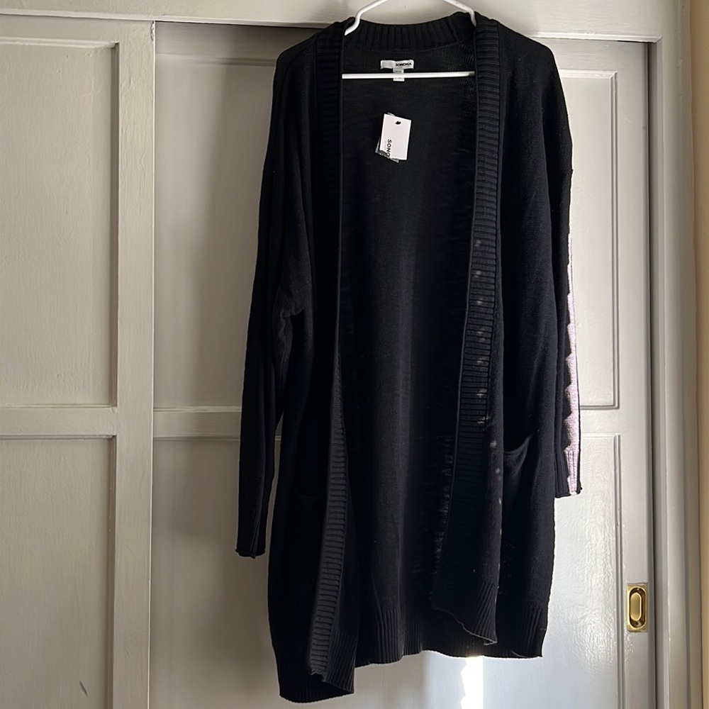 Black long cardigan
